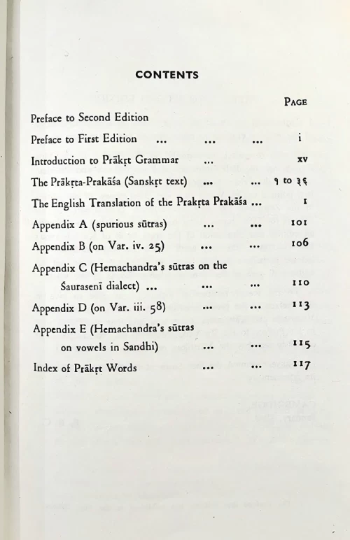 Prakrta-Prakasa or The Prakrta Grammar of Vararuci
